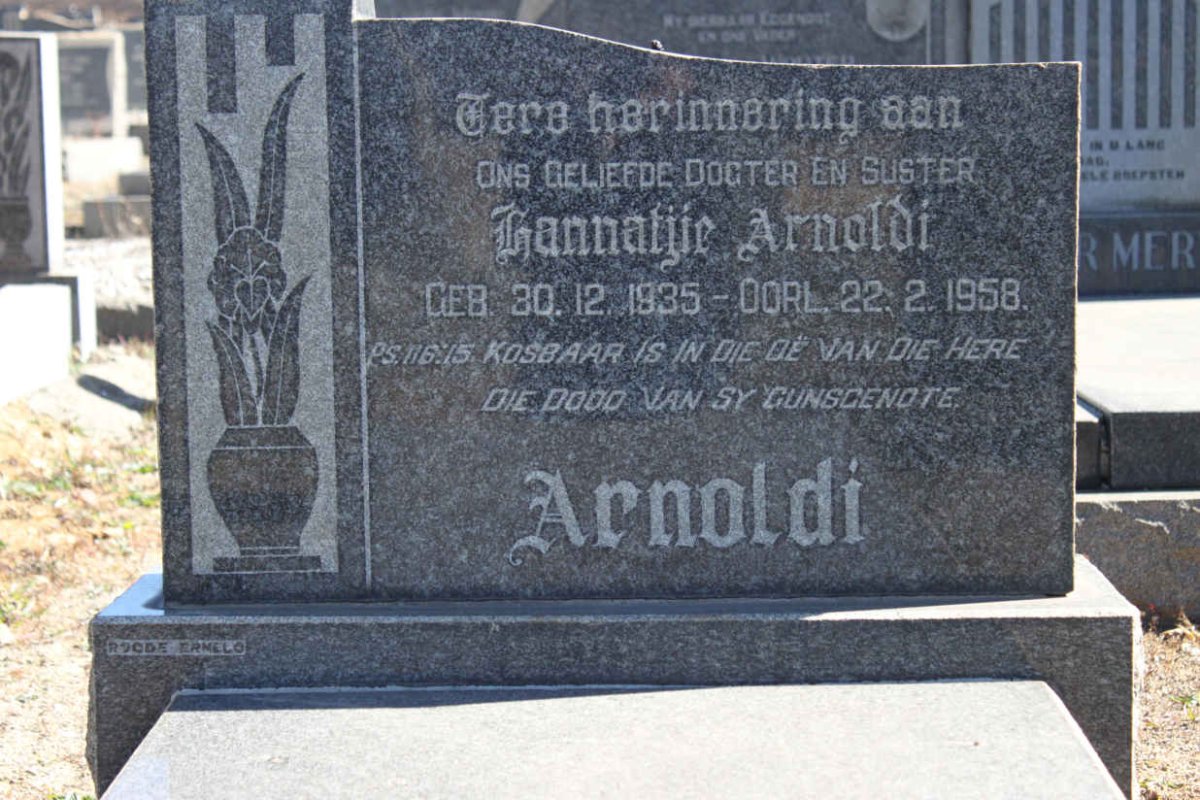 ARNOLDI Hannatjie 1935-1958