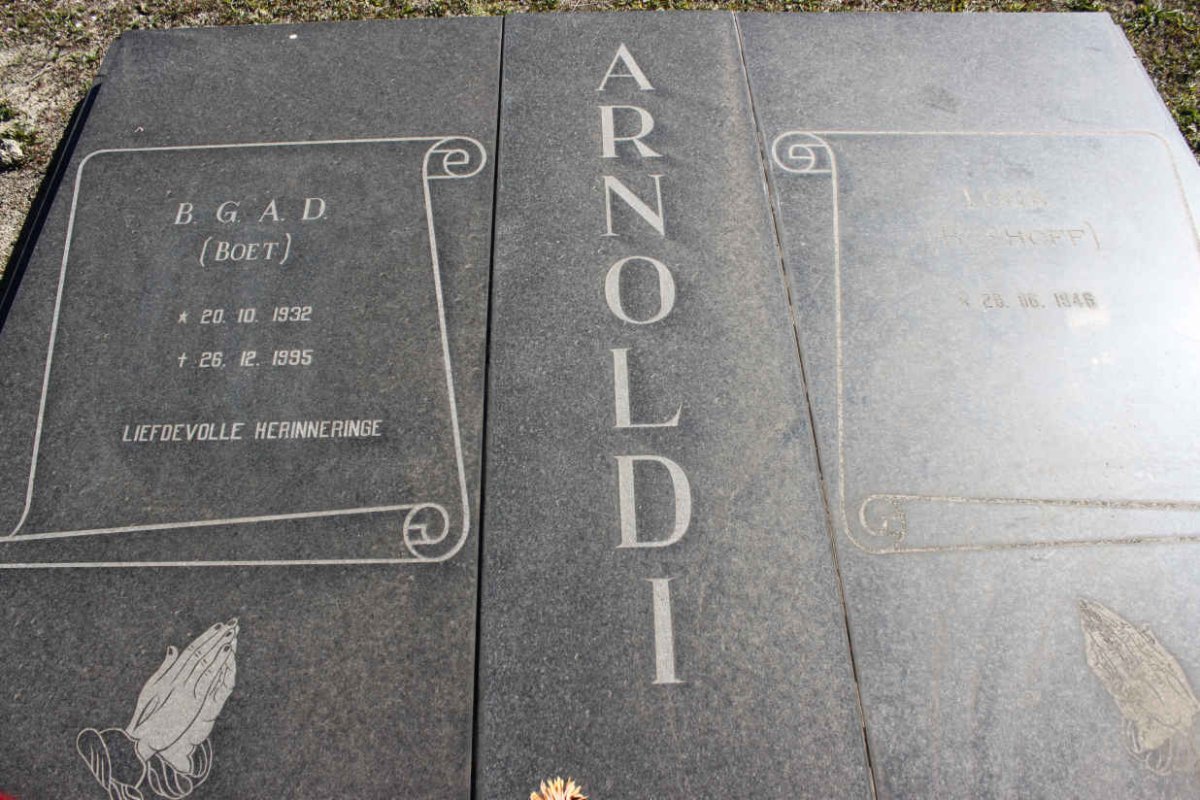 ARNOLDI B.G.A.D 1932-1995 &amp; ? BOSHOFF 1946-