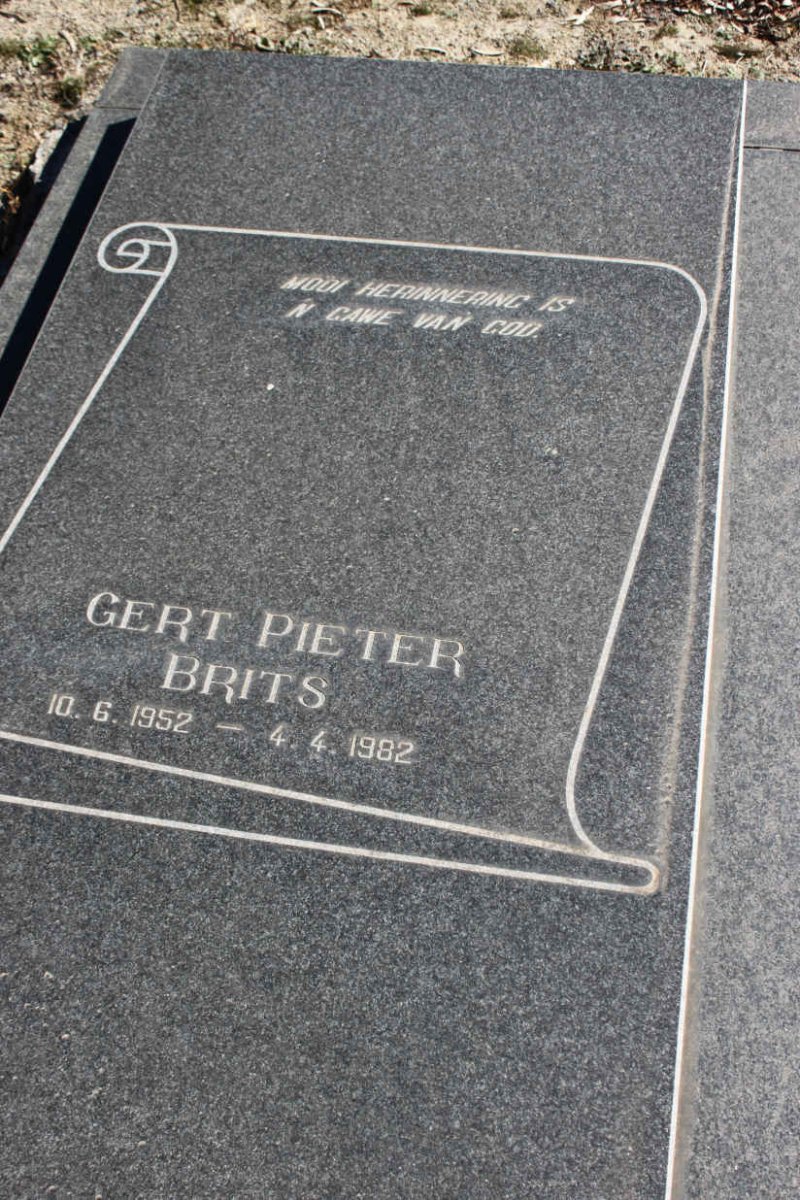 BRITS Gert Pieter 1952-1982