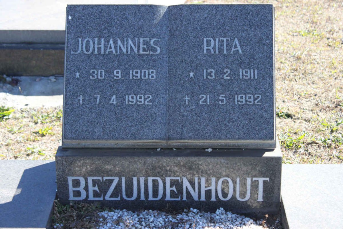 BEZUIDENHOUT Johannes 1908-1992 &amp; Rita 1911-1992