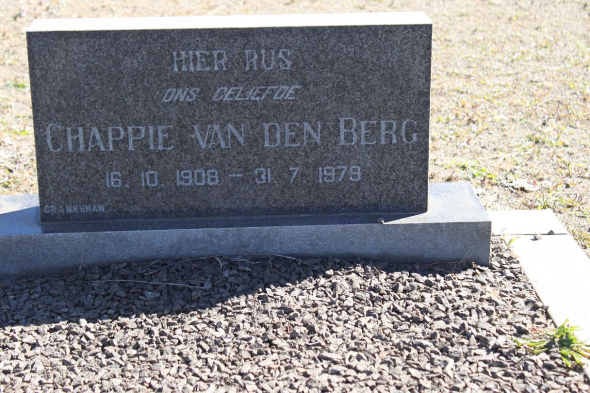 BERG Chappie, van den 1908-1979