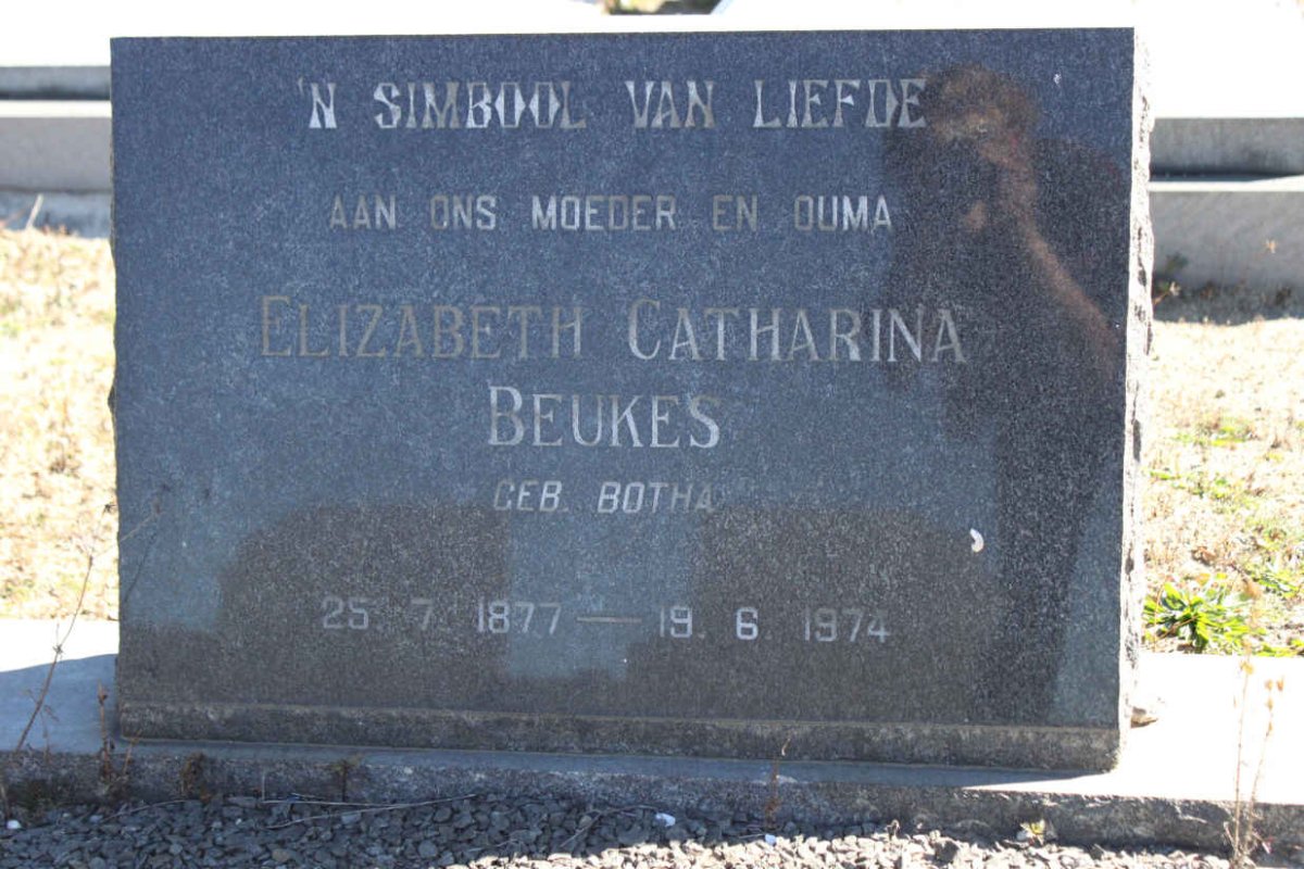 BEUKES Elizabeth Catharina nee BOTHA 1877-1974