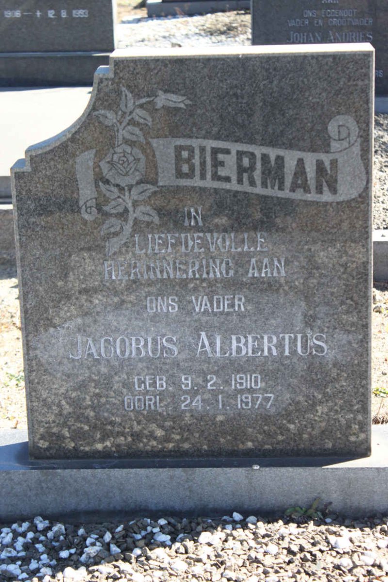 BIERMAN Jacobus Albertus 1910-1977