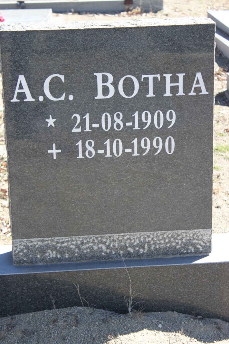 BOTHA A.C. 1909-1990