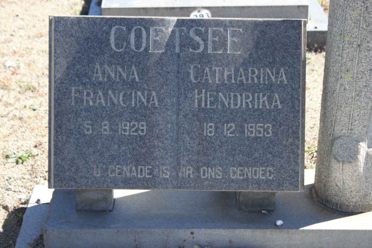 COETSEE Anna Francina -1929 :: Catharina Hendrika -1953