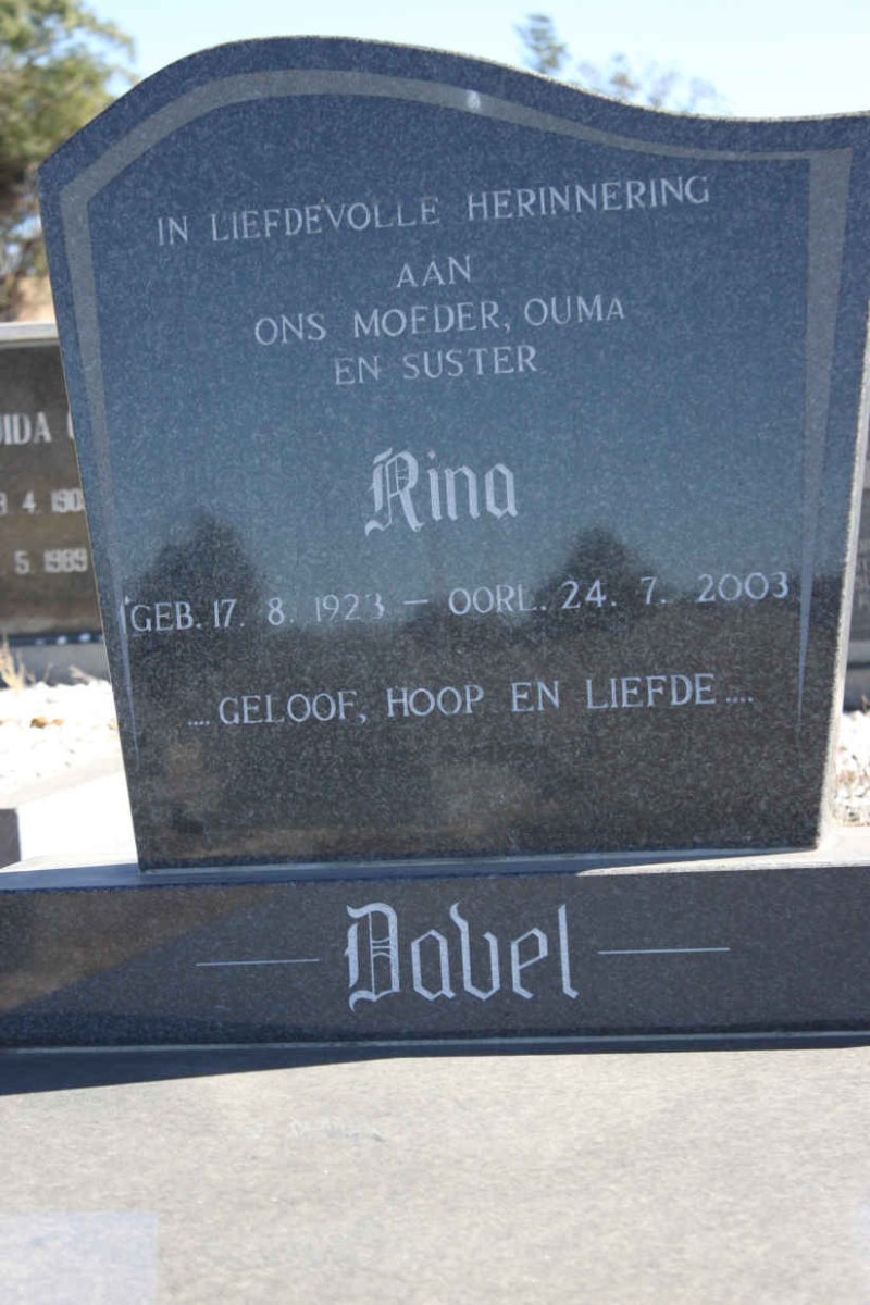 DAVEL Rina 1923-2003