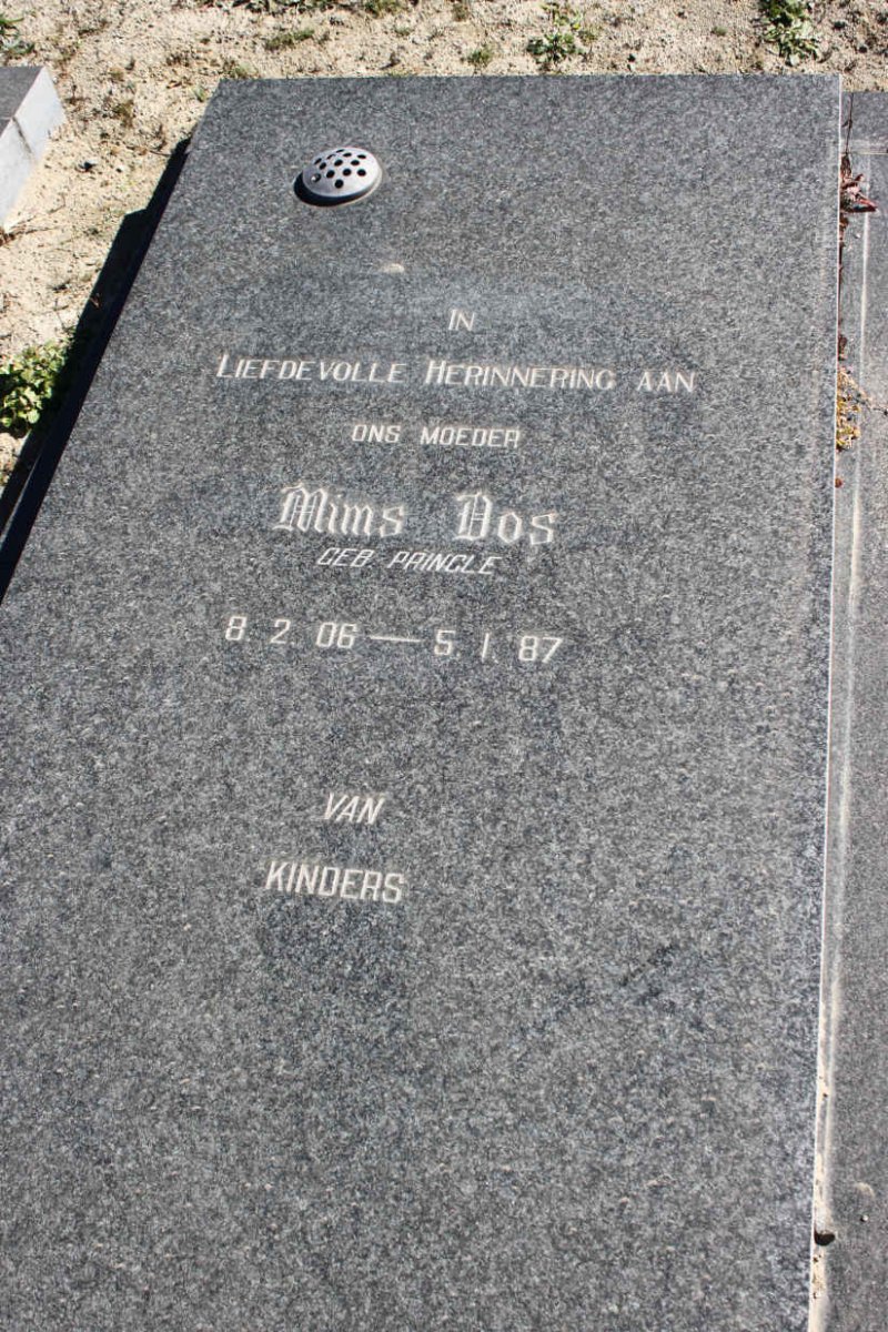 DOS Mims nee PRINGLE 1906-1987