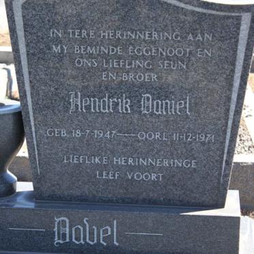 DAVEL Hendrik Daniel 1947-1971