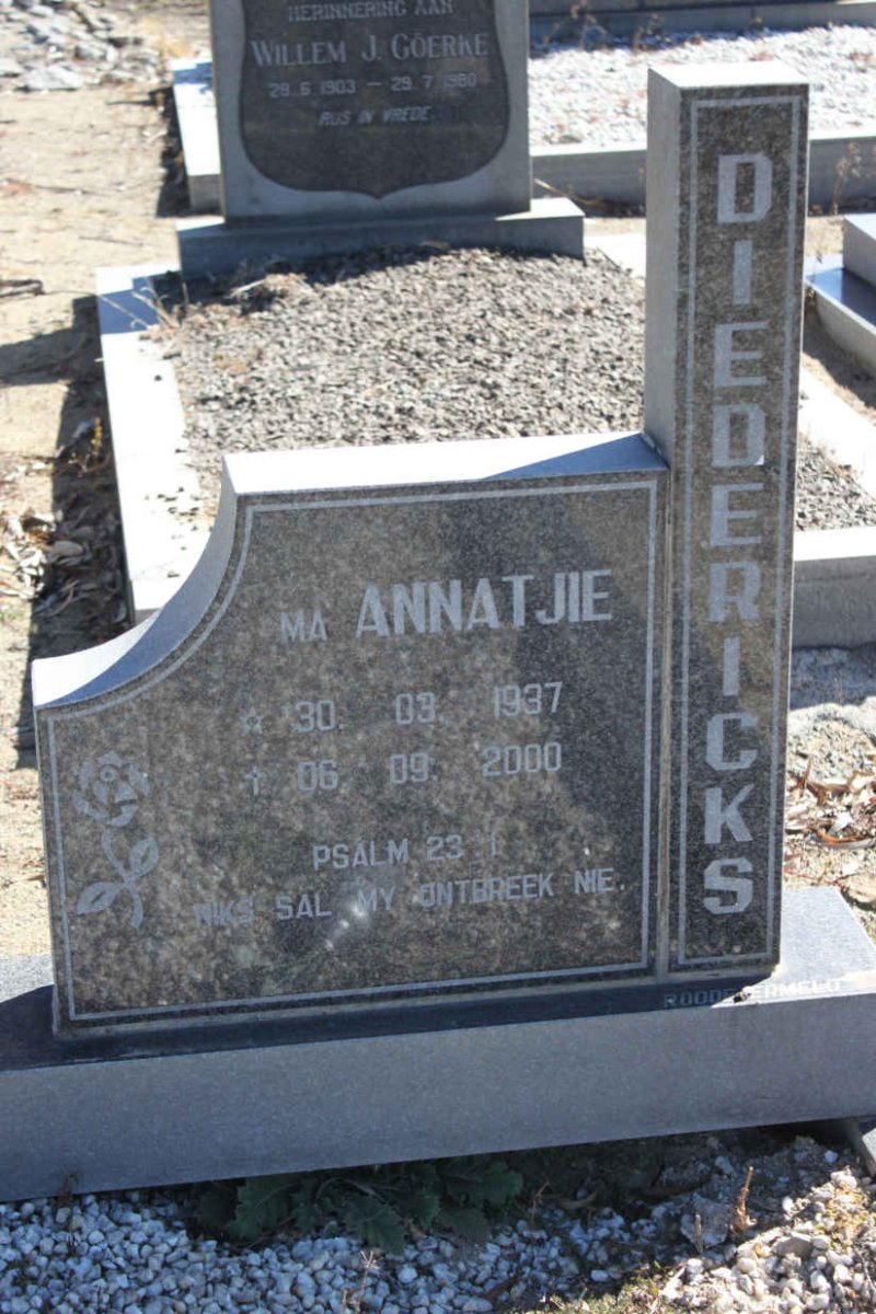 DIEDERICKS Annatjie 1937-2000