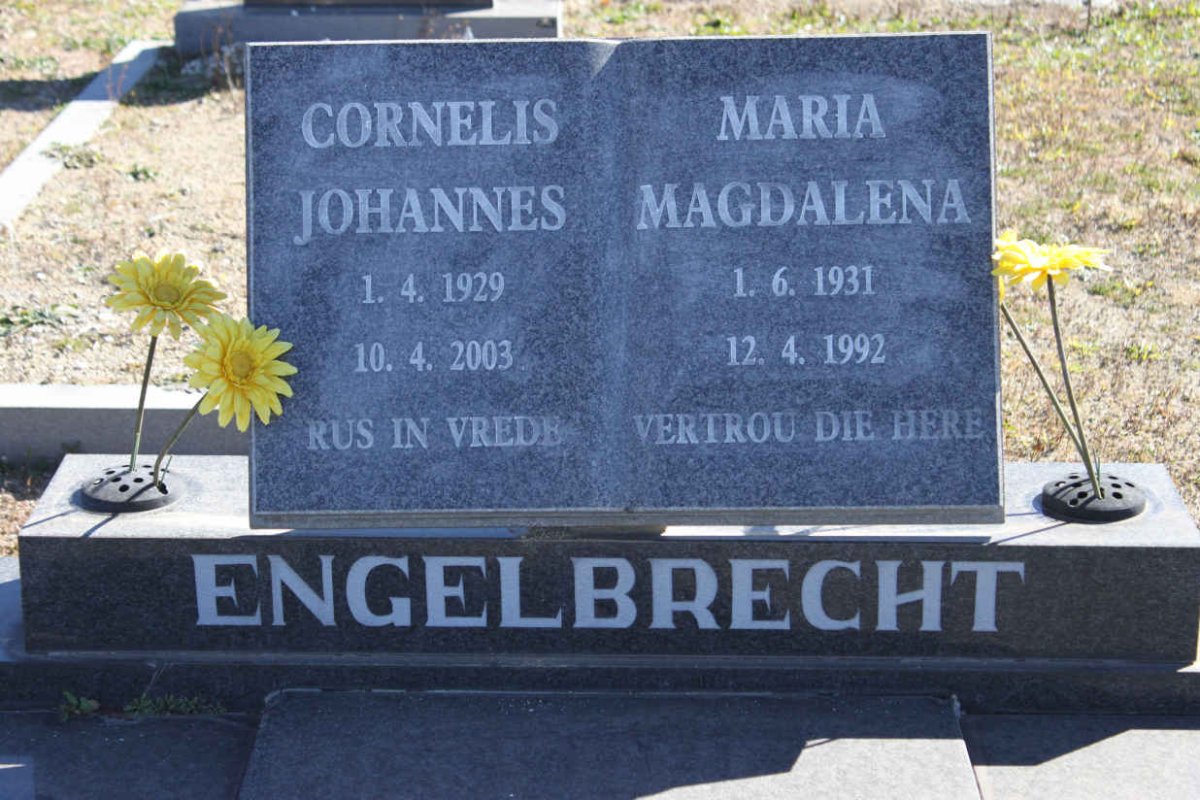 ENGELBRECHT Cornelis Johannes 1929-2003 &amp; Maria Magdalena 1931-1992