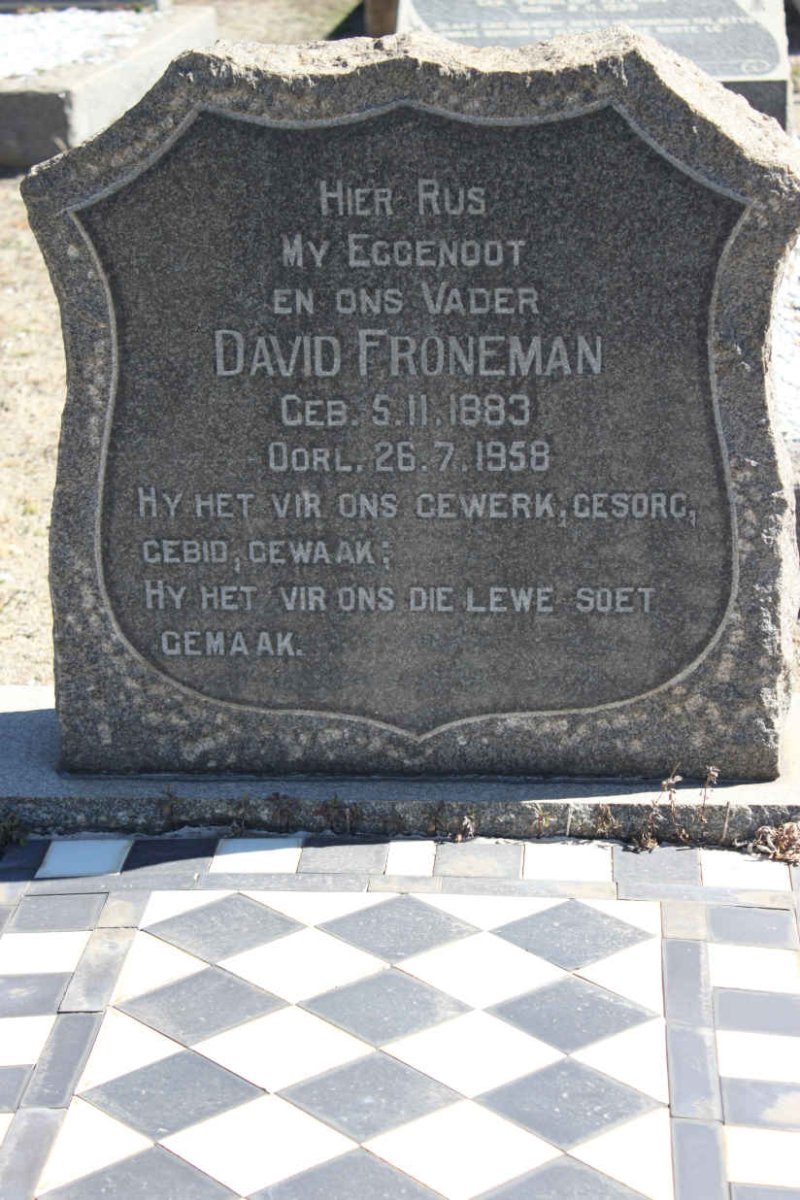 FRONEMAN David 1883-1958