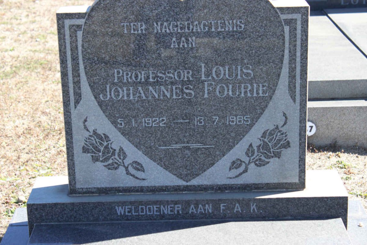 FOURIE Louis Johannes 1922-1985