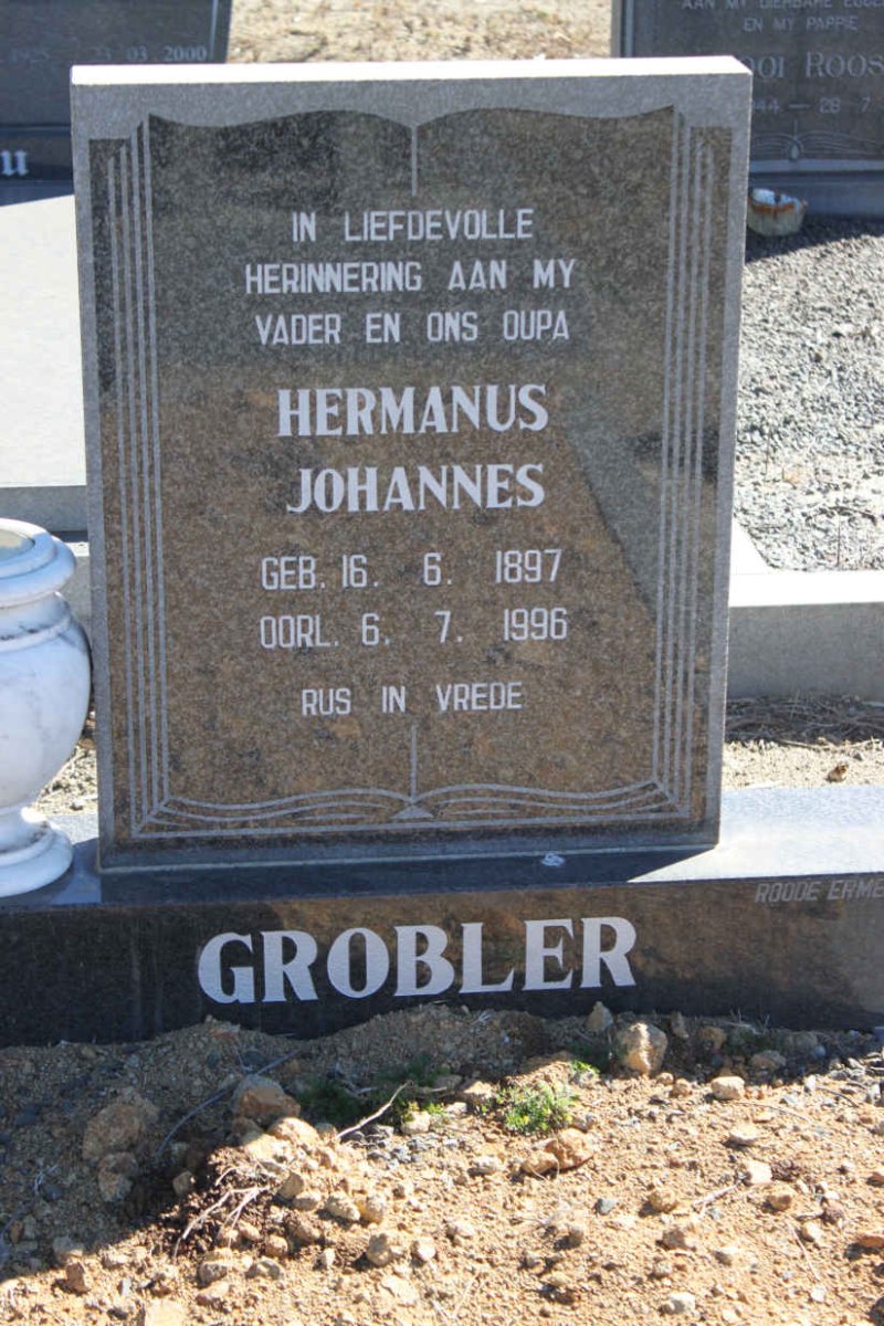 GROBLER Hermanus Johannes 1897-1996