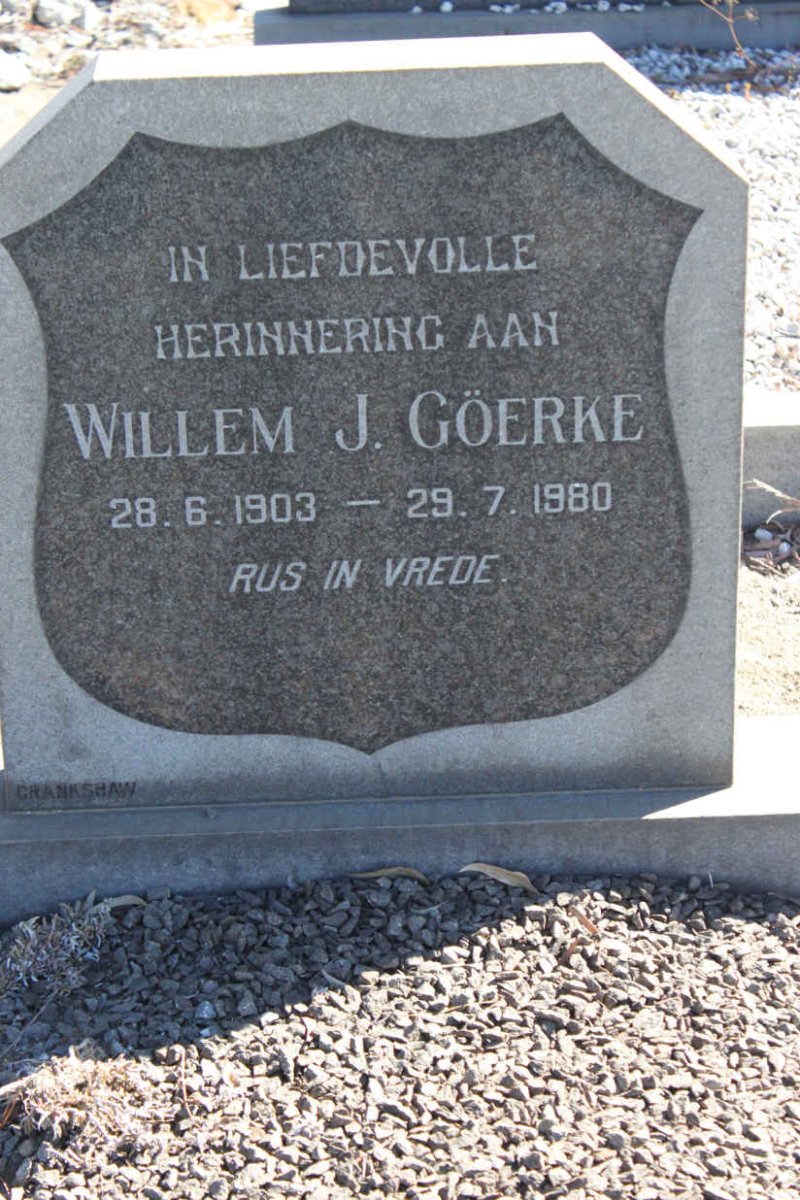 GÖERKE Willem J. 1903-1980