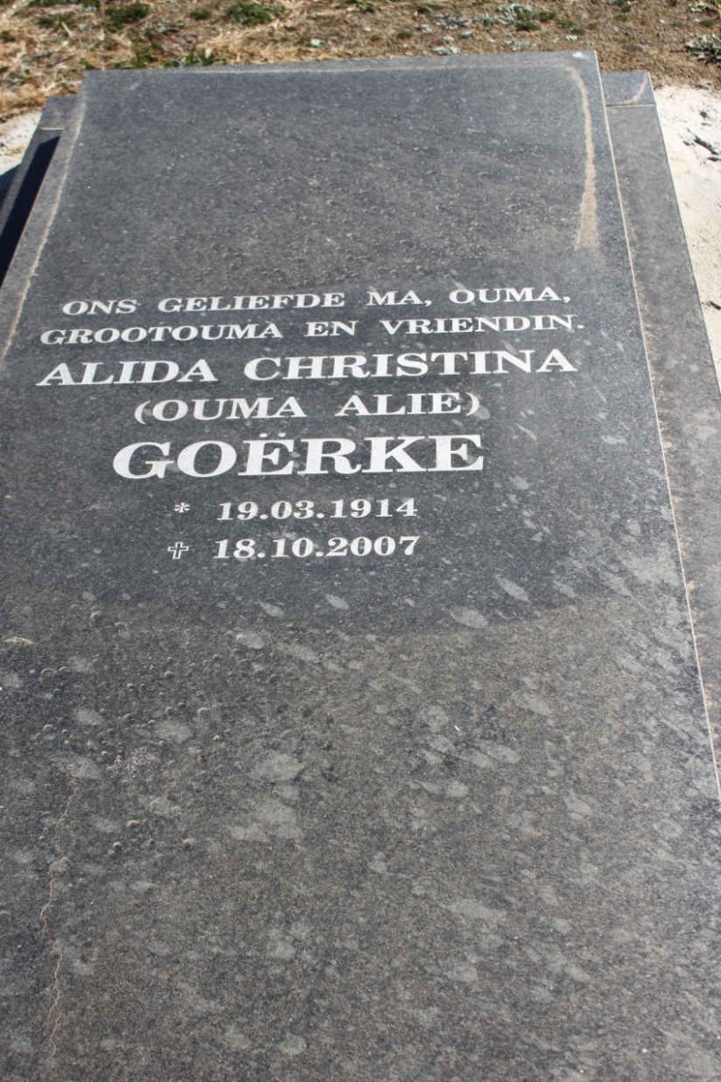 GOËRKE Alida Christina 1914-2007