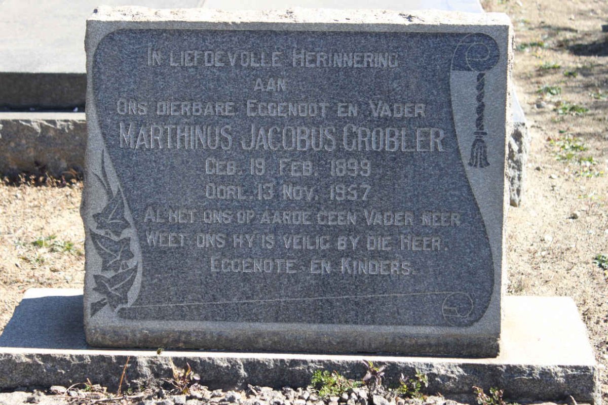 GROBLER Marthinus Jacobus 1899-1957