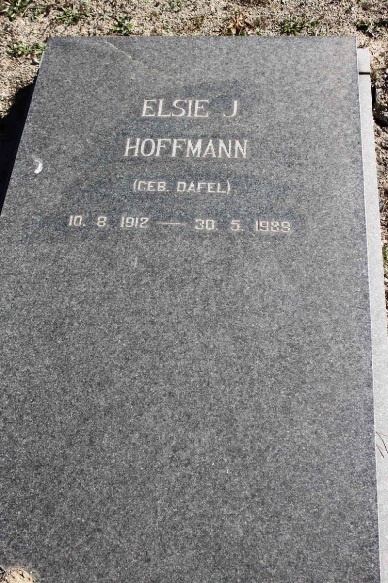 HOFFMANN Elsie J. nee DAFEL 1912-1989