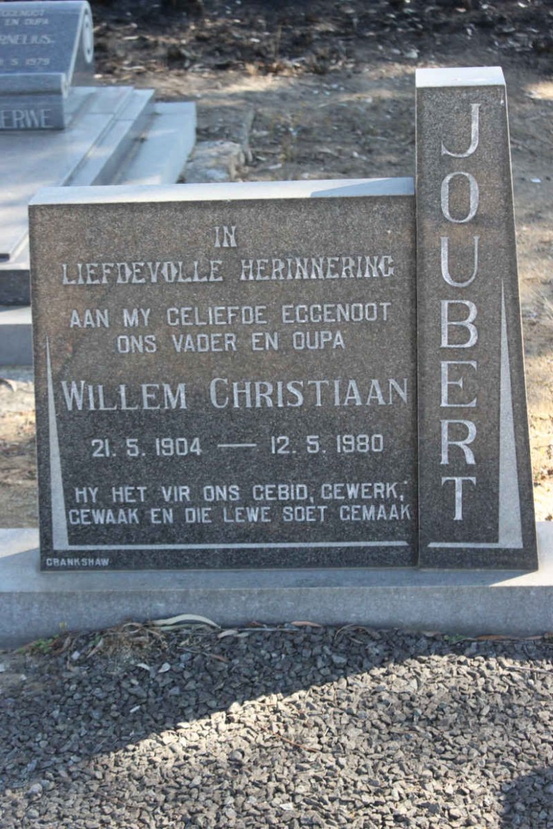 JOUBERT Willem Christiaan 1904-1980