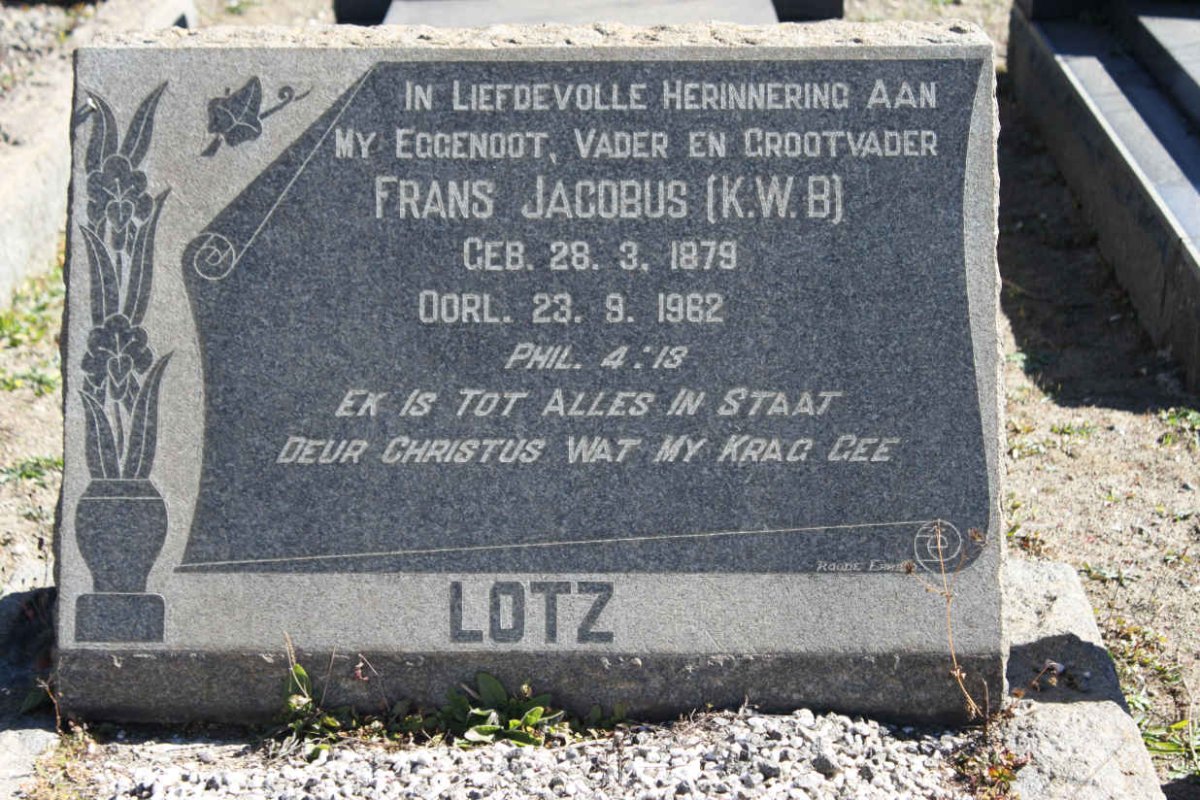 LOTZ Frans Jacobus 1879-1962
