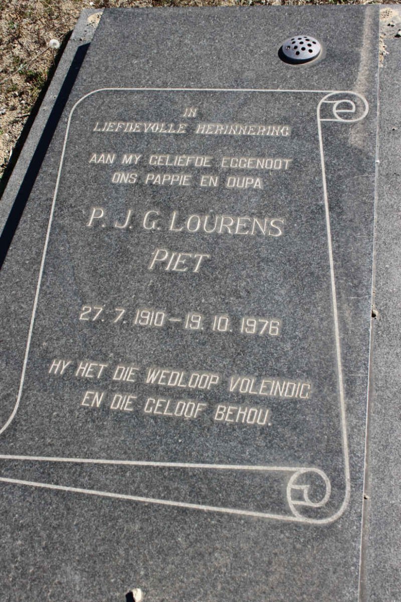 LOURENS P.J.G. 1910-1976