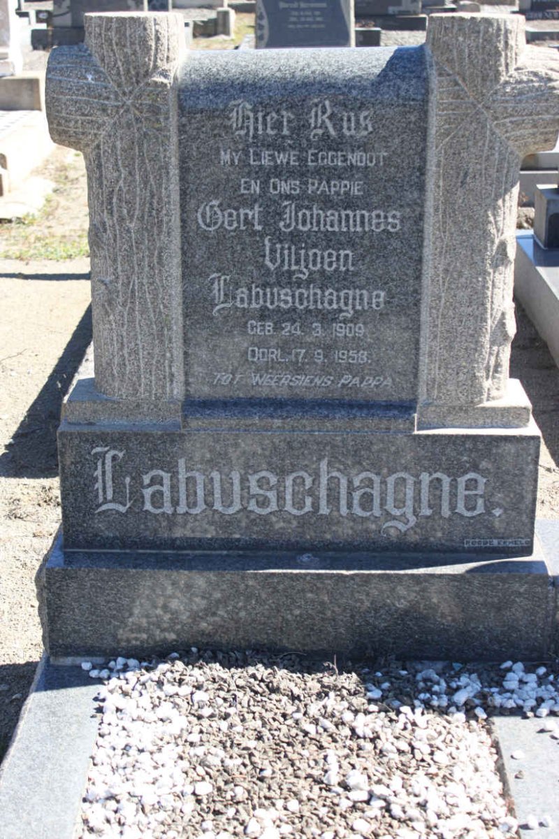 LABUSCHAGNE Gert Johannes Viljoen 1909-1958