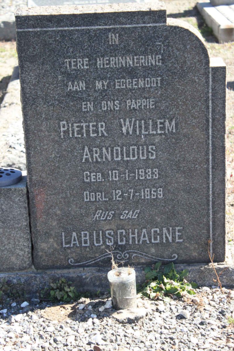 LABUSCHAGNE Pieter Willem Arnoldus 1933-1959