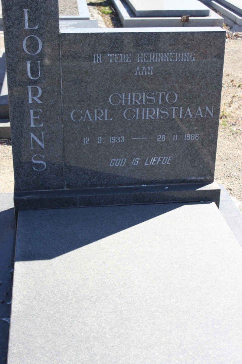 LOURENS Christo Carl Christiaan 1933-1986
