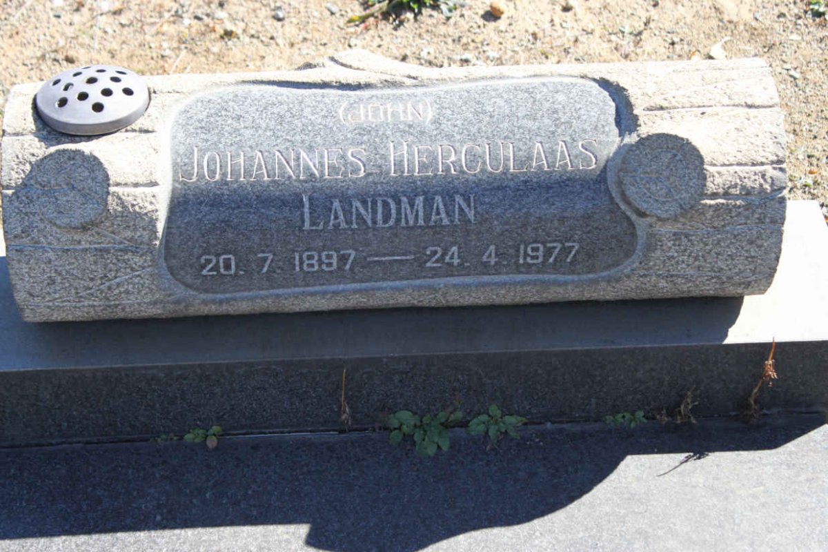 LANDMAN Johannes Herculaas 1877-1977