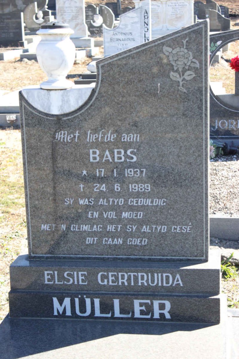MULLER Elsie Gertruida 1937-1989