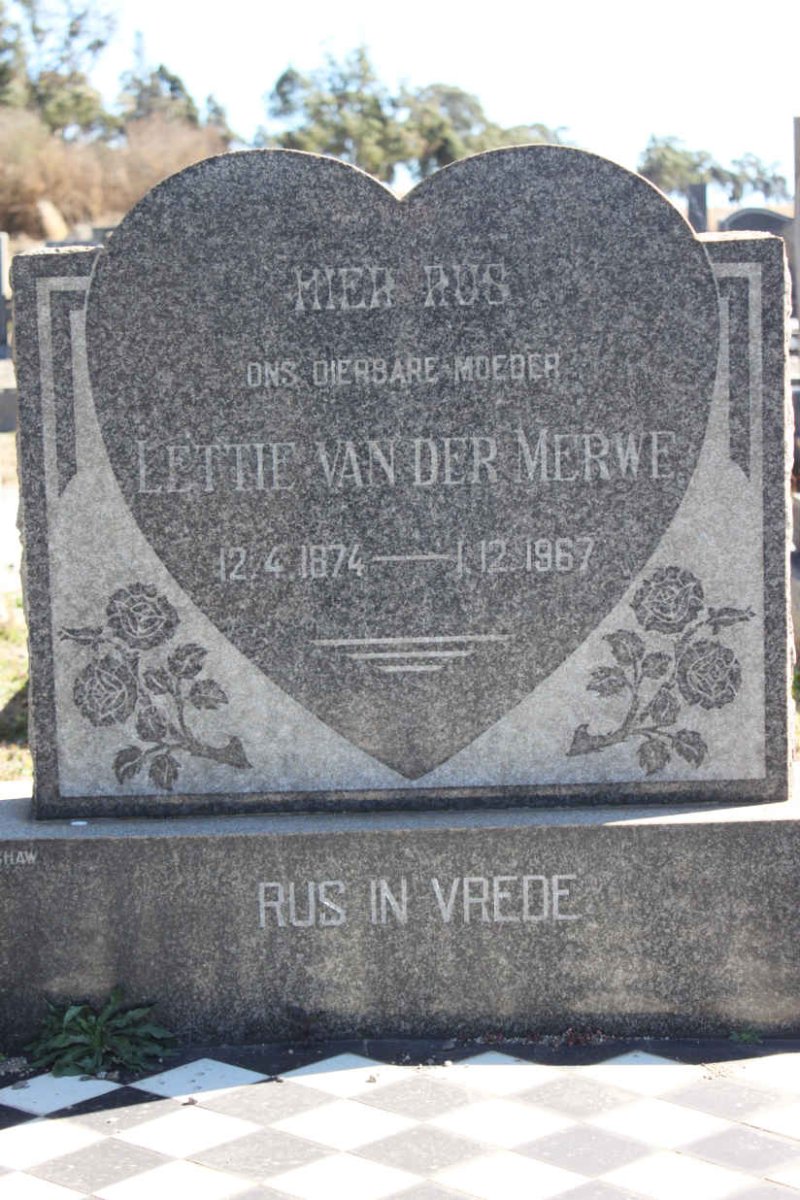 MERWE Lettie,van der 1874-1967