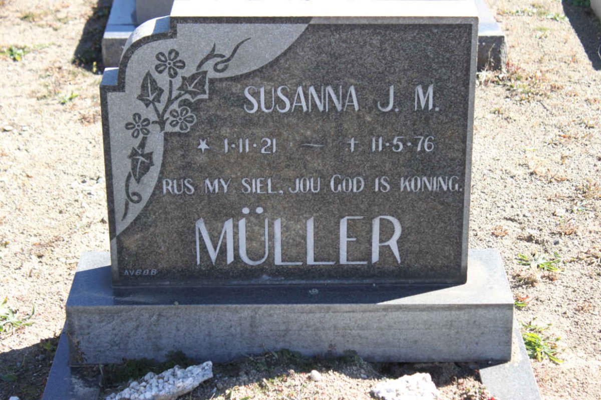 MULLER Susanna J.M. 1921-1976