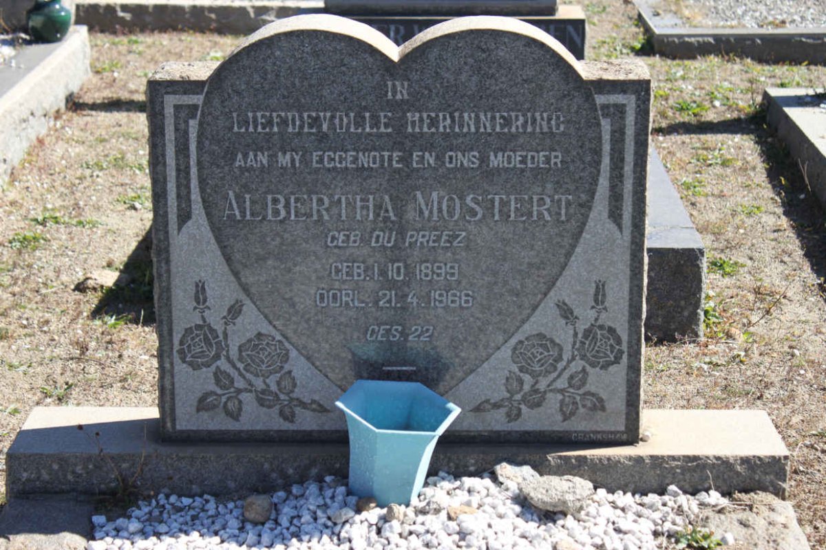 MOSTERT Albertha nee DU PREEZ 1899-1966