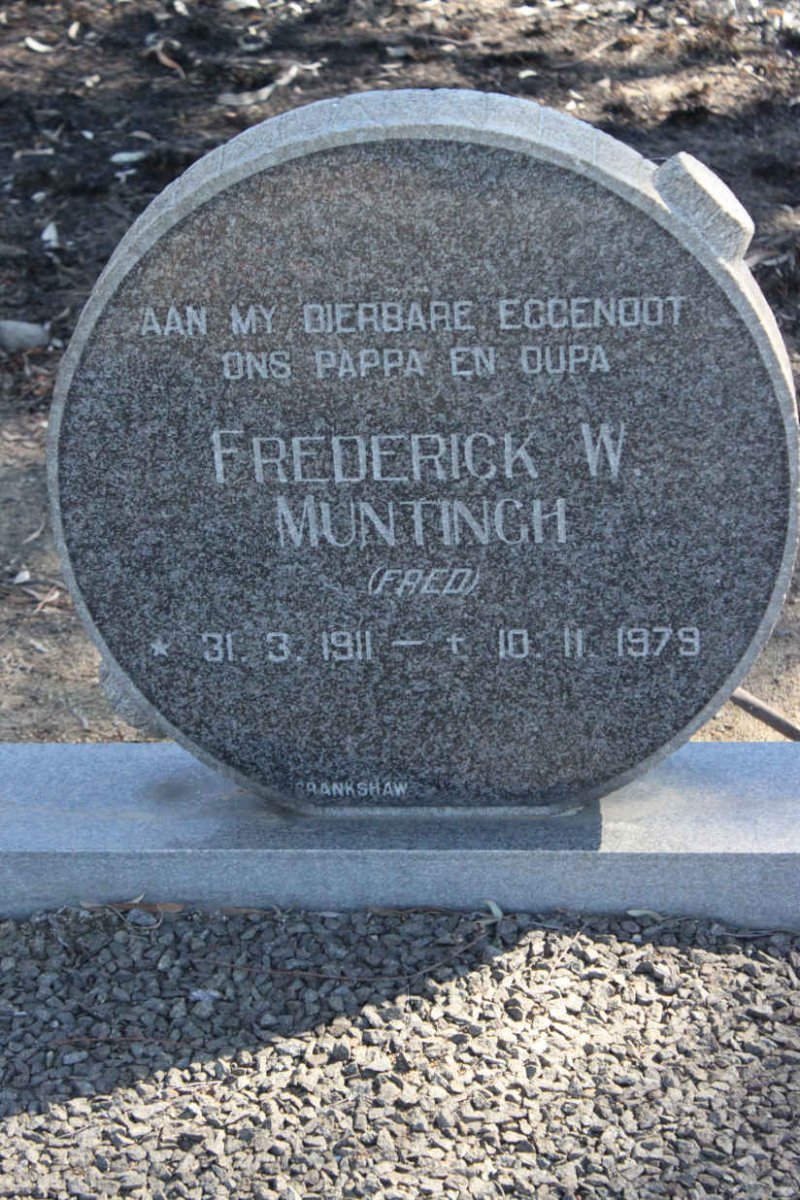MUNTINGH Frederick W. 1911-1979