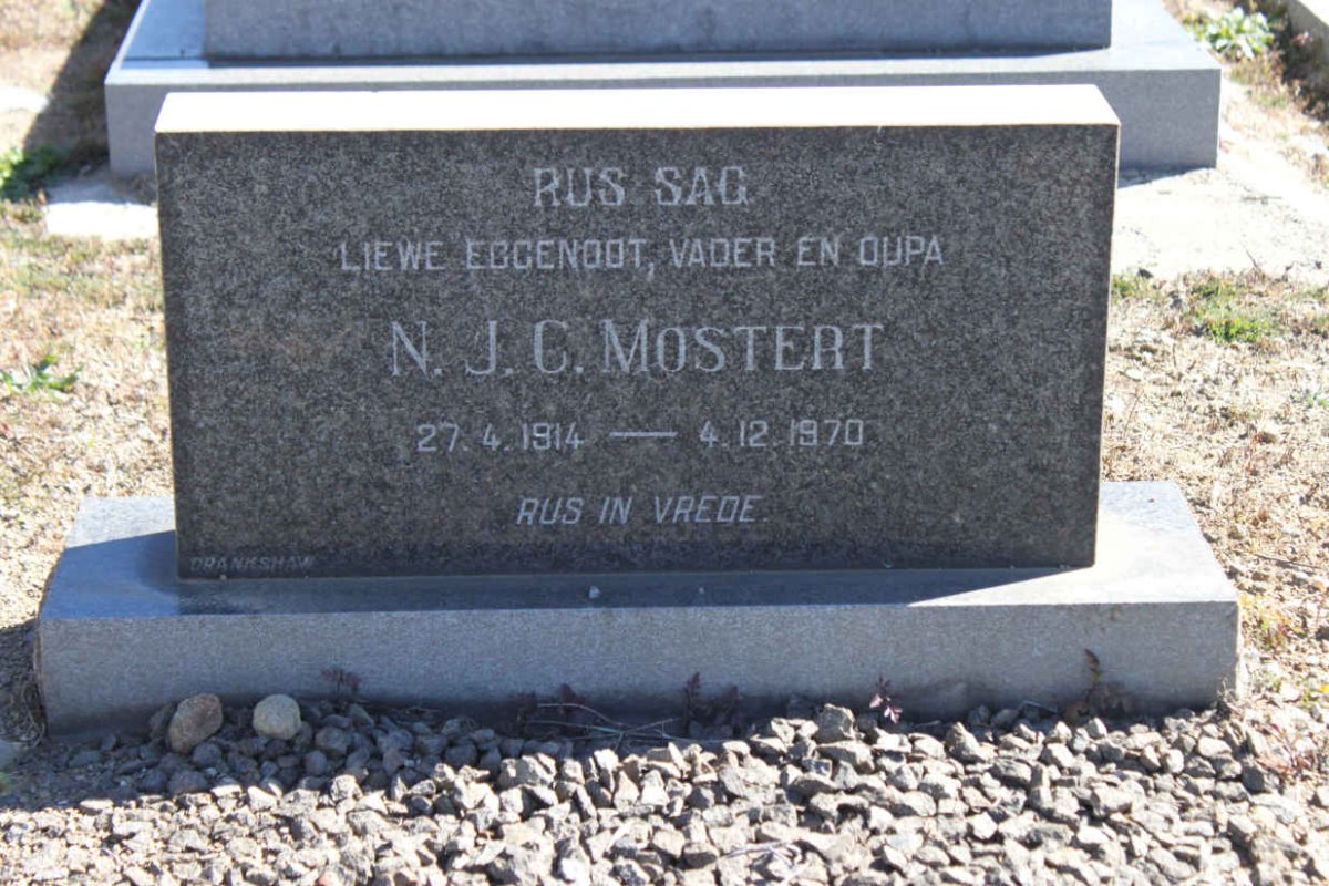 MOSTERT N.J.C. 1914-1970