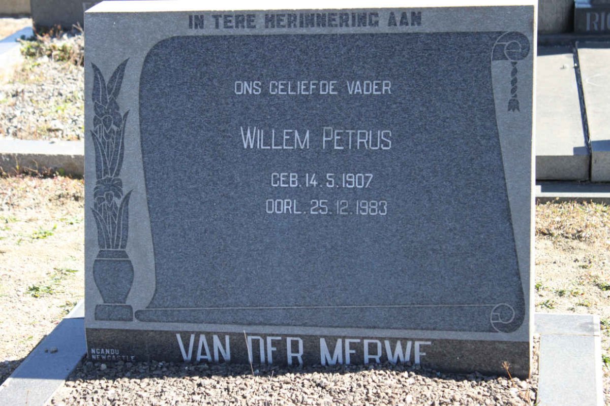 MERWE Willem Petrus, van der 1907-1983
