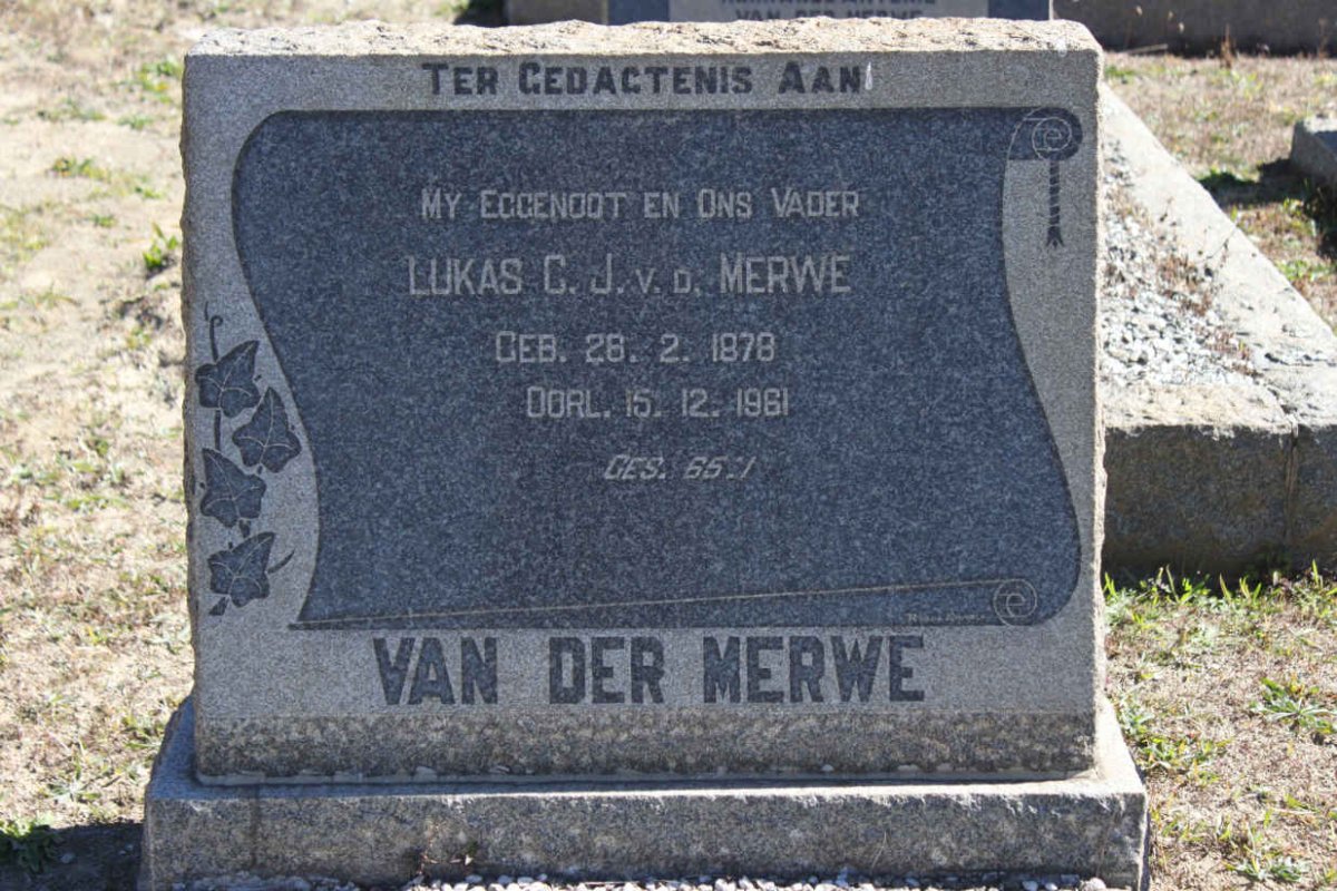 MERWE Lukas C.J., van der 1878-1961