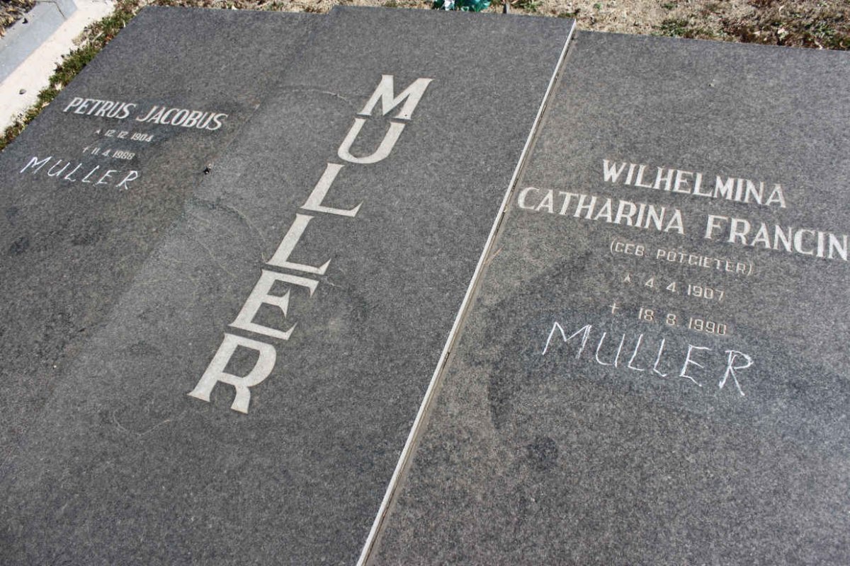 MULLER Petrus Jacobus 1904-1988 & Wilhelmina Catharina Francina POTGIETER 1907-1990 1