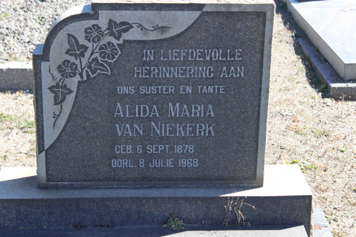 NIEKERK Alida Maria, van 1878-1968