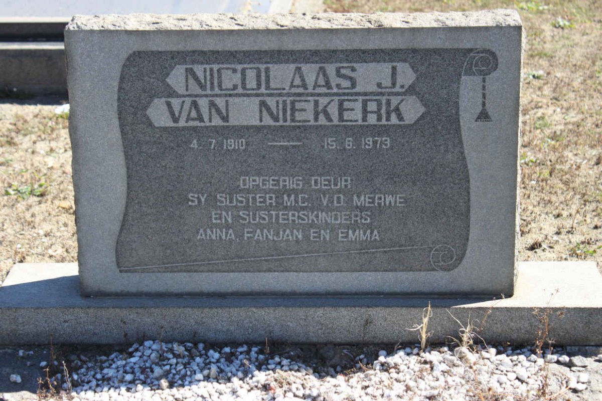 NIEKERK Nicolaas J., van 1910-1973