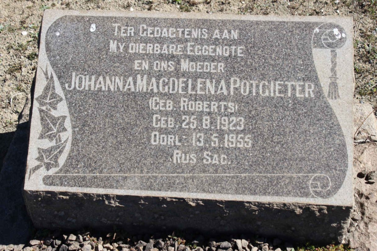 POTGIETER Johanna Magdelena nee ROBERTS 1923-1955