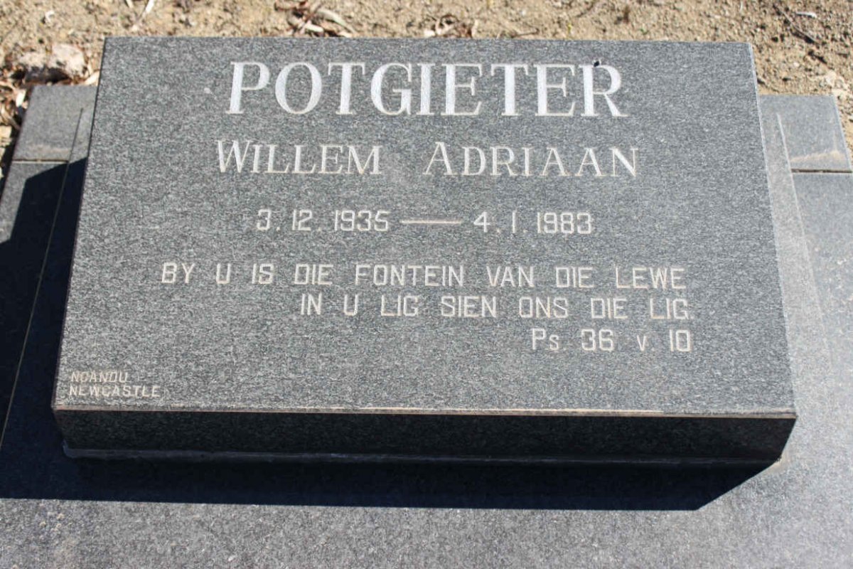 POTGIETER Willem Adriaan 1935-1985