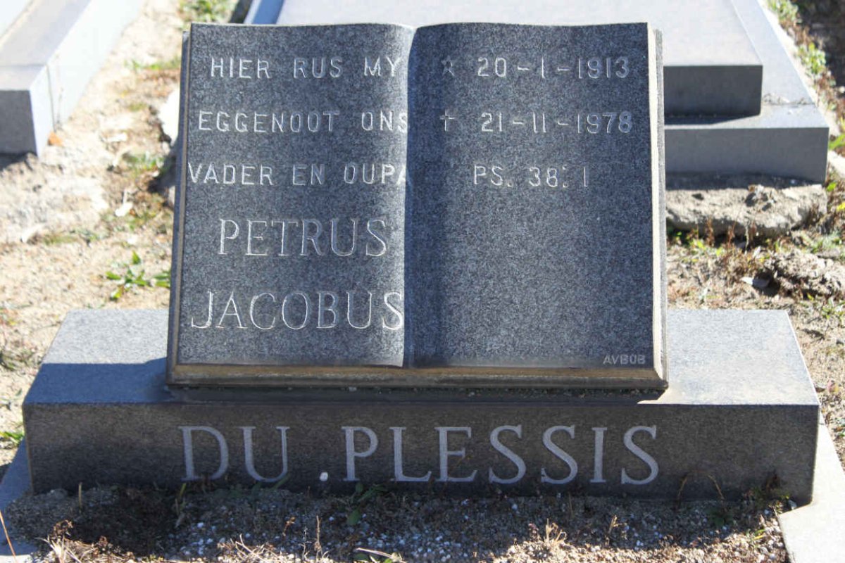 PLESSIS Petrus Jacobus, du 1913-1978