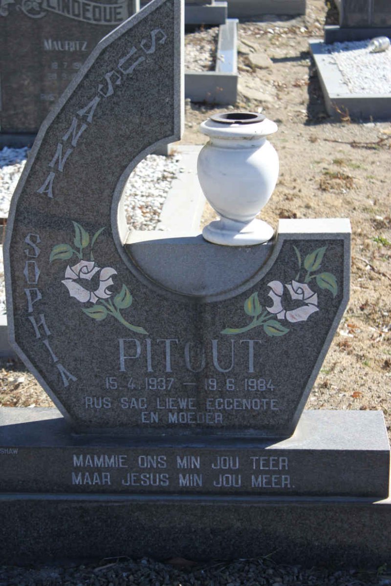 PITOUT Susanna Sophia 1937-1984
