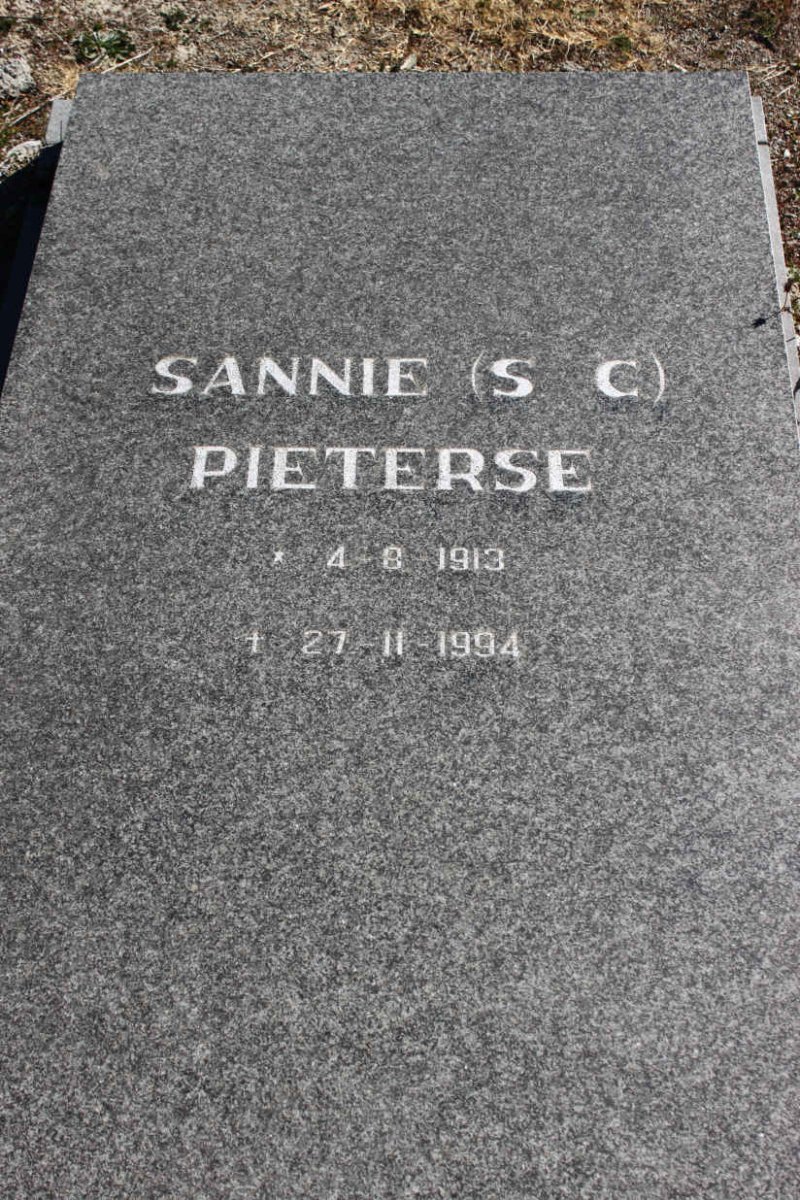 PIETERSE S.C. 1913-1994