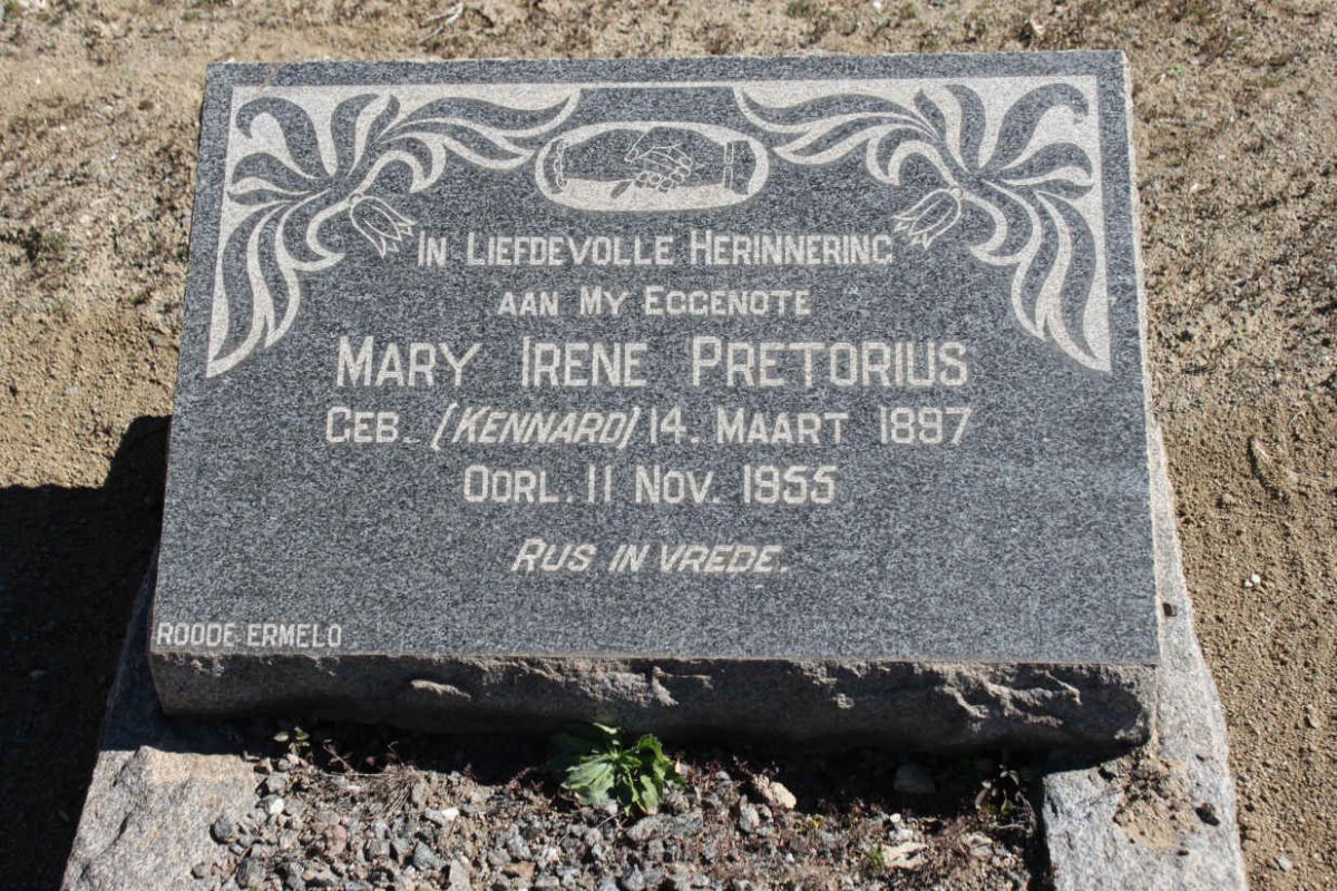 PRETORIUS Mary Irene nee KENNARD 1897-1955