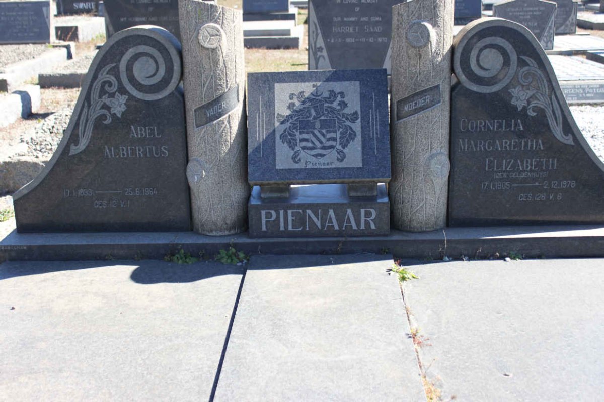 PIENAAR, Abel Albertus 1899-1964 &amp; Cornelia Margaretha Elizabeth GELDENHUYS 1905-1978