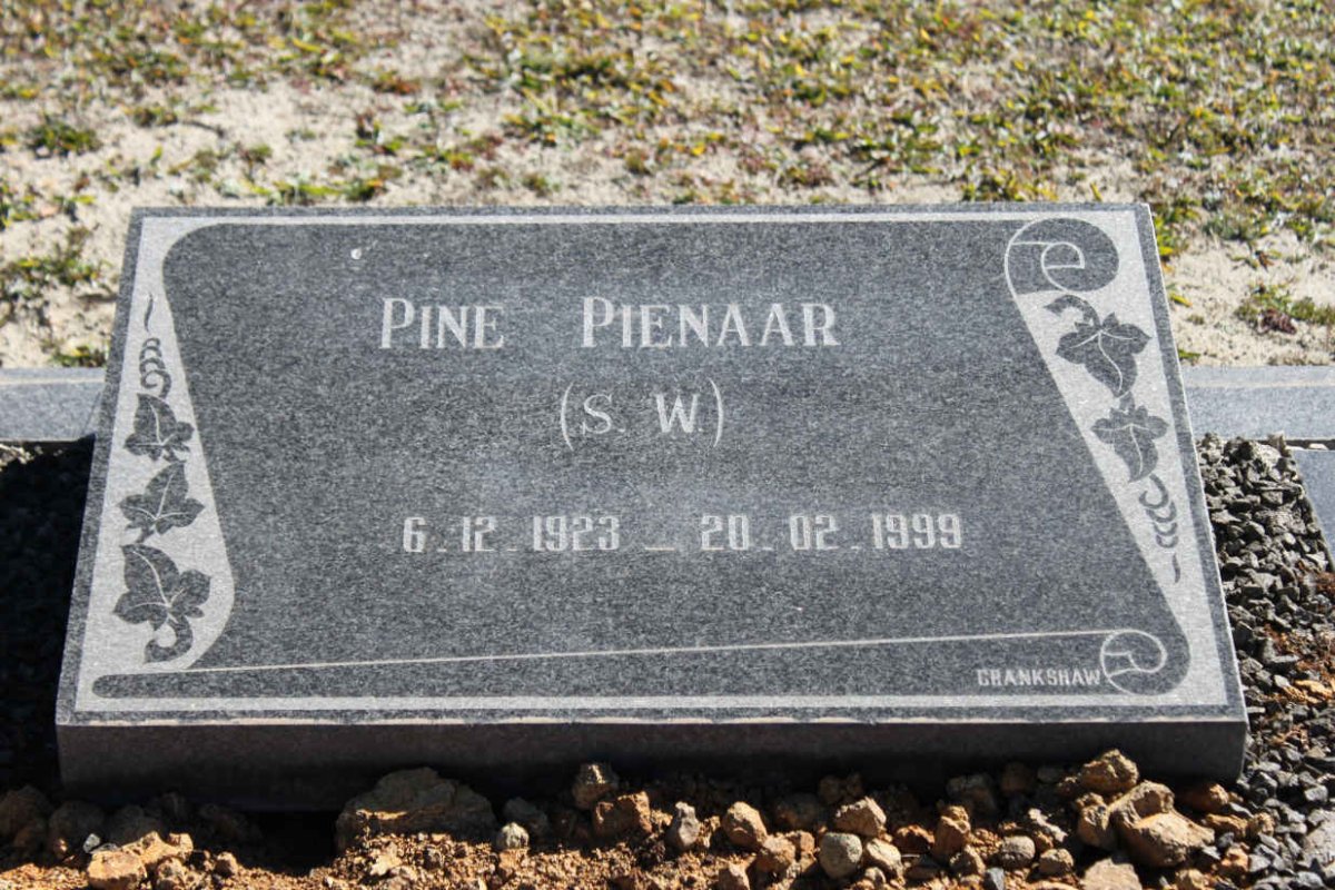 PIENAAR S.W. 1923-1999