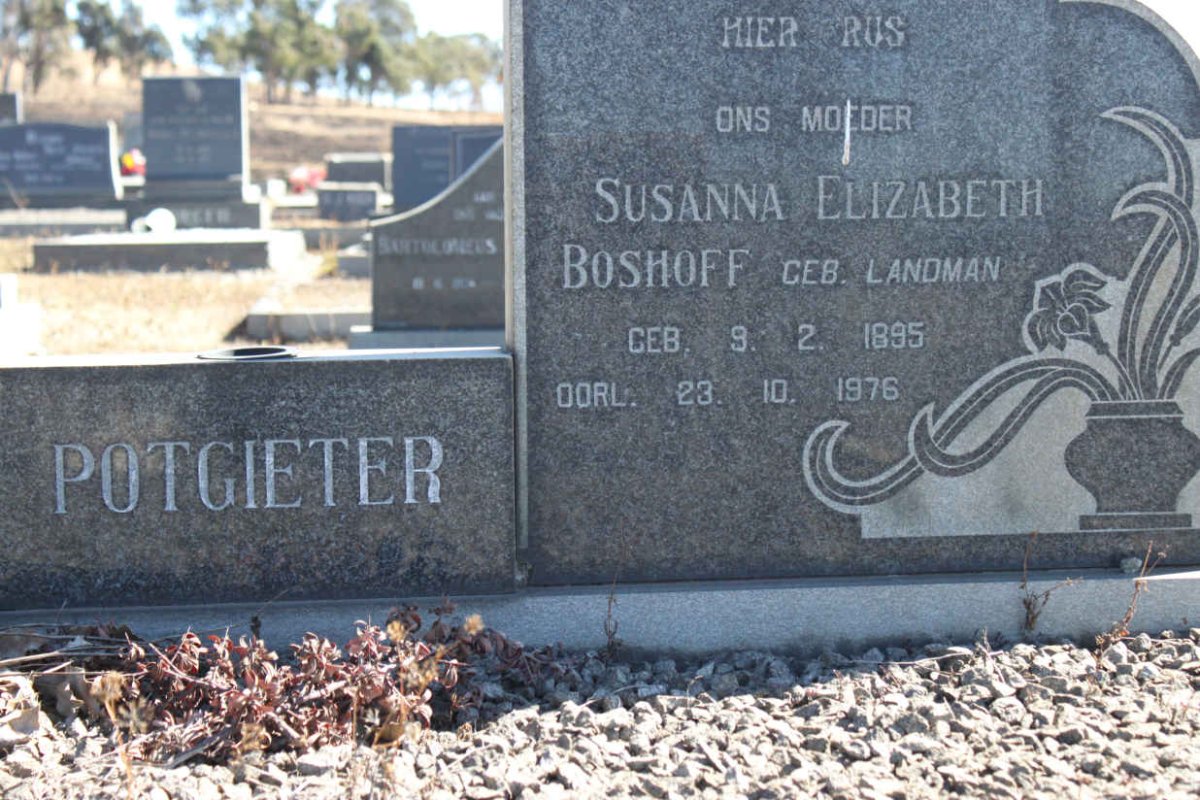 POTGIETER Susanna Elizabeth formerly BOSHOFF nee LANDMAN 1895-1976