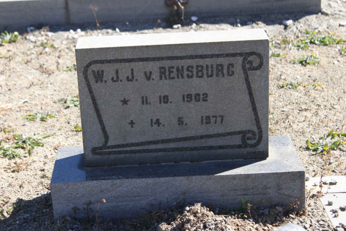 RENSBURG W.J.J., van 1902-1977