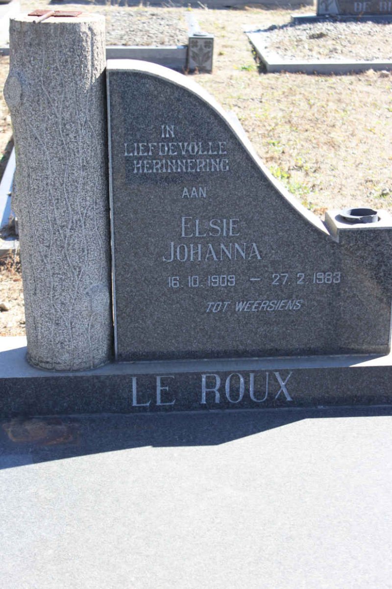 ROUX Elsie Johanna, le 1909-1985